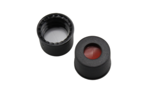 8mm Screw Cap with Septa, 8-425 8 425 black cap6